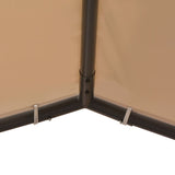 NNEVL Gazebo Pavilion Tent Canopy 4x4 m Steel Beige