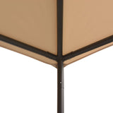 NNEVL Gazebo Pavilion Tent Canopy 3x3 m Steel Beige