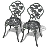 NNEVL Bistro Chairs 2 pcs Cast Aluminium Green