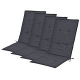 NNEVL Garden Chair Cushions 4 pcs Anthracite 120x50x3 cm