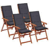 NNEVL Garden Chair Cushions 4 pcs Anthracite 120x50x3 cm