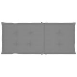 NNEVL Garden Chair Cushions 4 pcs Grey 120x50x3 cm