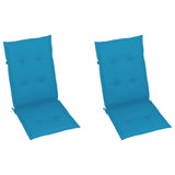NNEVL Garden Chair Cushions 2 pcs Blue 120x50x3 cm