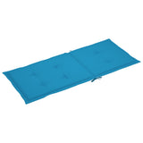 NNEVL Garden Chair Cushions 2 pcs Blue 120x50x3 cm