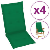 NNEVL Garden Chair Cushions 4 pcs Green 120x50x3 cm