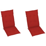 NNEVL Garden Chair Cushions 2 pcs Red 120x50x3 cm