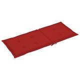 NNEVL Garden Chair Cushions 2 pcs Red 120x50x3 cm