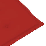 NNEVL Garden Chair Cushions 2 pcs Red 120x50x3 cm