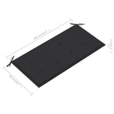 NNEVL Garden Bench Cushion Anthracite 100x50x3 cm