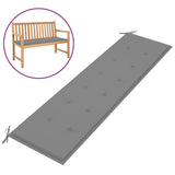 NNEVL Garden Bench Cushion Grey 180x50x3 cm