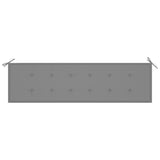 NNEVL Garden Bench Cushion Grey 180x50x3 cm