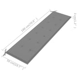 NNEVL Garden Bench Cushion Grey 180x50x3 cm