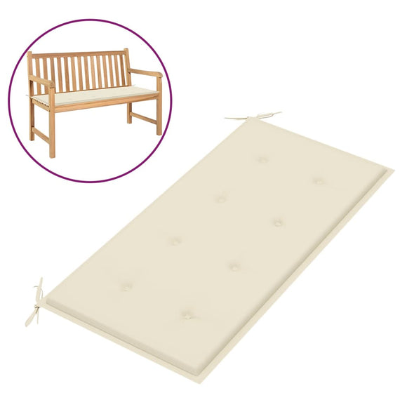 NNEVL Garden Bench Cushion Cream 100x50x3 cm