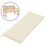 NNEVL Garden Bench Cushion Cream 120x50x3 cm