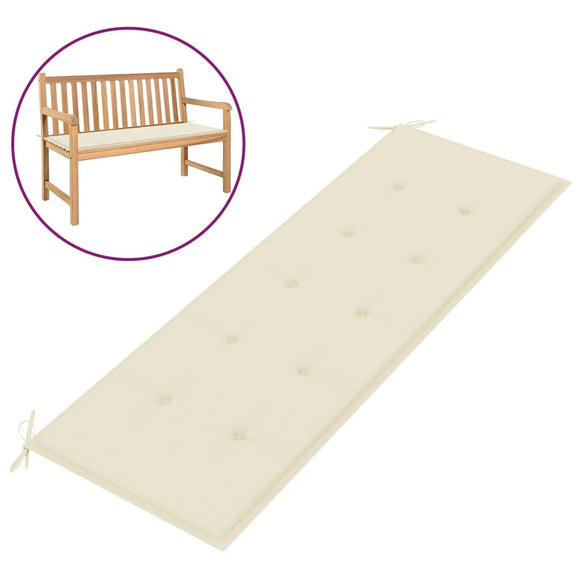 NNEVL Garden Bench Cushion Cream 150x50x3 cm