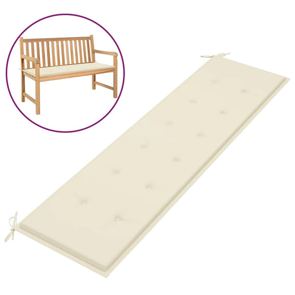 NNEVL Garden Bench Cushion Cream 180x50x3 cm