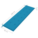 NNEVL Garden Bench Cushion Blue 180x50x3 cm