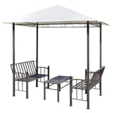NNEVL Garden Pavilion with Table and Benches 2.5x1.5x2.4 m