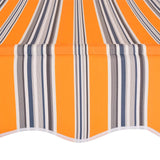 NNEVL Manual Retractable Awning 250 cm Yellow and Blue Stripes