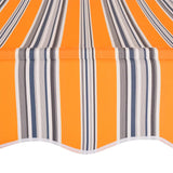 NNEVL Manual Retractable Awning 350 cm Yellow and Blue Stripes