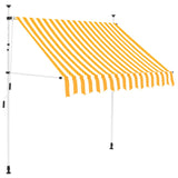 NNEVL Manual Retractable Awning 200 cm Orange and White Stripes