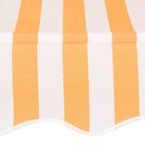 NNEVL Manual Retractable Awning 200 cm Orange and White Stripes