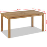 NNEVL Coffee Table Teak 90x50x45 cm