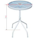 NNEVL Bistro Table Grey 50x71 cm Steel
