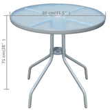 NNEVL Bistro Table Grey 80x71 cm Steel