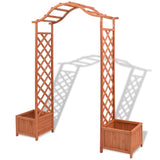 NNEVL Trellis Rose Arch with Planters 180x40x205 cm