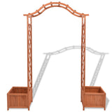NNEVL Trellis Rose Arch with Planters 180x40x205 cm