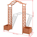 NNEVL Trellis Rose Arch with Planters 180x40x205 cm