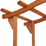 NNEVL Garden Arch with Gate Solid Wood 120x60x205 cm