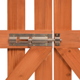 NNEVL Garden Arch with Gate Solid Wood 120x60x205 cm
