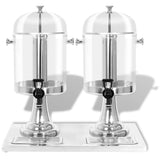 NNEVL Double Juice Dispenser Stainless Steel 2 x 8 L