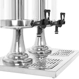 NNEVL Double Juice Dispenser Stainless Steel 2 x 8 L