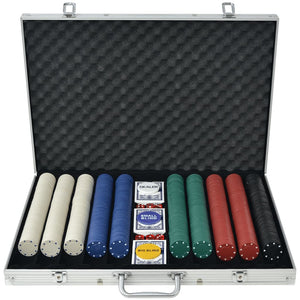 NNEVL Poker Set with 1000 Chips Aluminium