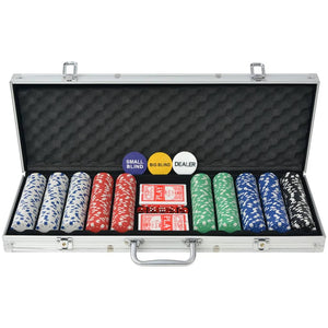 NNEVL Poker Set with 500 Chips Aluminium