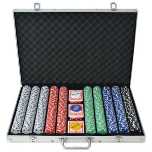 NNEVL Poker Set with 1000 Chips Aluminium