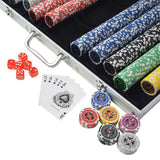 NNEVL Poker Set with 1000 Laser Chips Aluminium