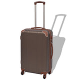 NNEVL Four Piece Hardcase Trolley Set Coffee