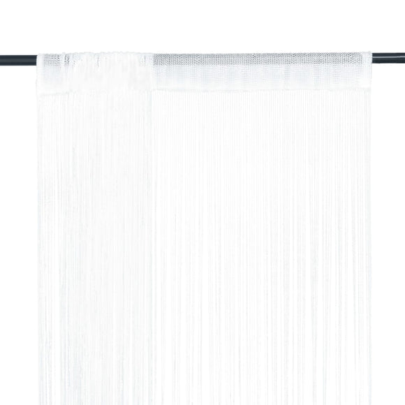 NNEVL String Curtains 2 pcs 140x250 cm White