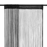 NNEVL String Curtains 2 pcs 100x250 cm Black