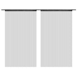 NNEVL String Curtains 2 pcs 100x250 cm Black