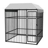 NNEVL Outdoor Dog Kennel with Roof 2x2x2.3 m
