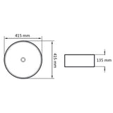 NNEVL Basin Round Ceramic White 41.5x13.5 cm