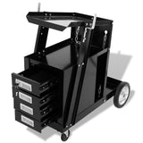 NNEVL Welding Cart with 4 Drawers Black