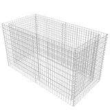 NNEVL Gabion Raised Bed Steel 180x90x100 cm Silver