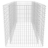 NNEVL Gabion Raised Bed Steel 180x90x100 cm Silver