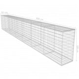 NNEVL Gabion Wall with Cover Galvanised Steel 600x50x100 cm